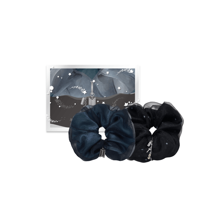 Image of [PRE-ORDER] BTS Festa 2025 Organza Scrunshie Set for Midnight