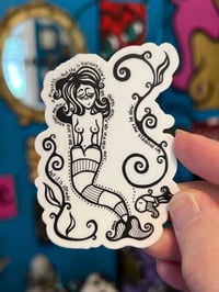 mermaid + fish friend sticker
