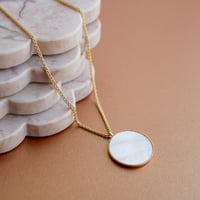 Image 1 of Collier SOLUNA - Nacre Blanche