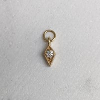 Diamond Charm - 14ky + White Diamond