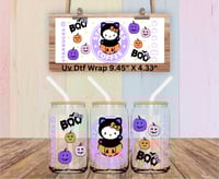 HK Kitty Starbs Coffee Uv Dtf Wrap Double Sided W0974