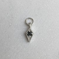 Diamond Charm - Silver + Black Diamond