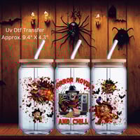  Horror Movies And Chill Freddy  Uv Dtf Cup Wraps Double Sided W0721