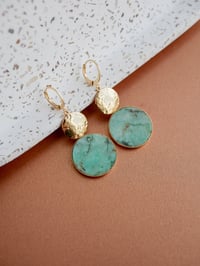 Image 2 of Boucles d'Oreilles SOLUNA Pendantes - Jaspe Africain