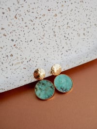 Image 3 of Boucles d'Oreilles SOLUNA Clous - Jaspe Africain