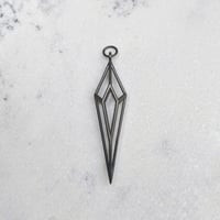 Cage Charm - Long - Oxidized