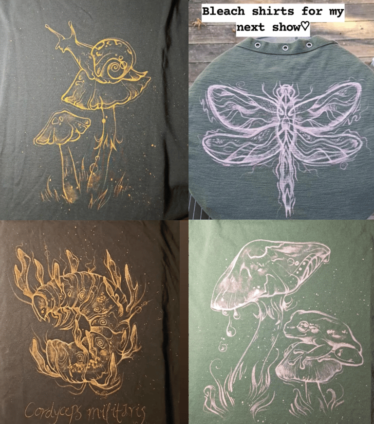 Hand-painted bleach t-shirts ♡ 