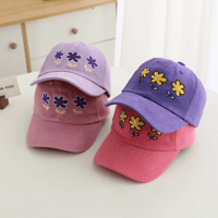 Image 2 of Floral Embroidered Cap – Ages 2–8 Years