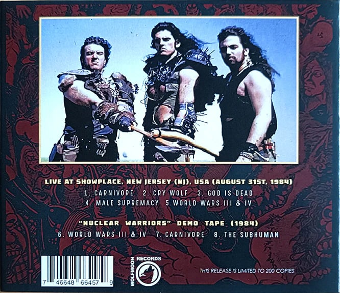 CARNIVORE - Nuclear Supremacy 1984 CD PRE ORDER