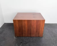 Image 4 of Minimal Walnut Pedestal Side Table