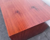 Image 6 of Minimal Walnut Pedestal Side Table