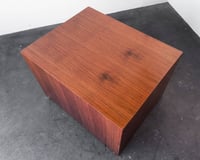 Image 3 of Minimal Walnut Pedestal Side Table