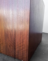 Image 10 of Minimal Walnut Pedestal Side Table