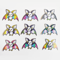 Image 1 of Goth Bat - Pride Stickers
