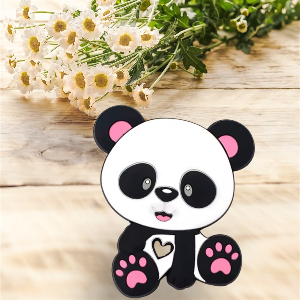 Image of Pink Koala Baby Teething Toy # BPA-Free Silicone Teether#Baby Gum Soother