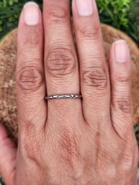 Image 3 of Hand-Hammered texture Sterling Silver Rings