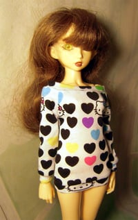 Image 2 of Handmade hello kitty sweatshirt for MINIFEE, slim 1/4 bjd doll 