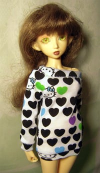 Image 5 of Handmade hello kitty sweatshirt for MINIFEE, slim 1/4 bjd doll 