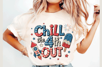 Image 1 of Chill The 4th Out Tshirt