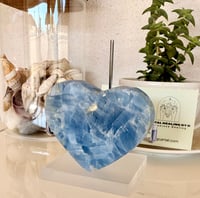 Image 3 of BLUE CALCITE HEART CARVING