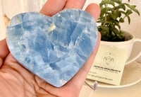 Image 4 of BLUE CALCITE HEART CARVING