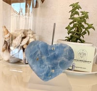 Image 5 of BLUE CALCITE HEART CARVING