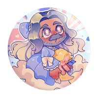 blue dress Ed can badge