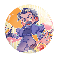 pudding Izzy can badge