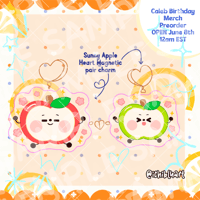【PREORDER】LADS Sunny Apple Heart Magnet Charms 