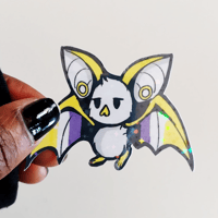 Image 3 of Goth Bat - Pride Stickers