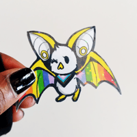 Image 7 of Goth Bat - Pride Stickers