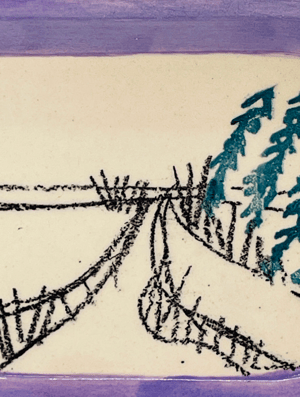 Image of Waveney Valley Willow plate (#671)