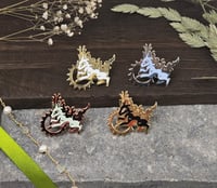 Deer Chase Enamel Pins