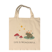 Image 2 of Life Is Wonderful Tote Bags