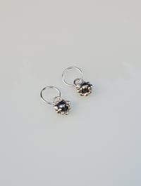 Image 1 of Small Black Pearl Charm Earrings