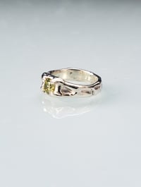 Image 1 of Rocky Ring with Green Cubic Zirconia