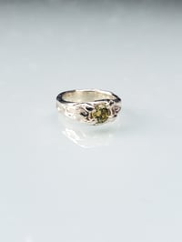 Image 2 of Rocky Ring with Green Cubic Zirconia