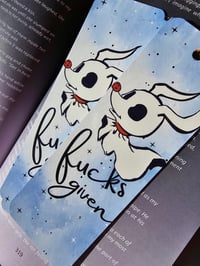 Image 3 of Zero f#cks Given | Zero | Nightmare Before Christmas | Bookmark | Tassel | Cardstock | Glossy | 2...