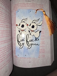 Image 5 of Zero f#cks Given | Zero | Nightmare Before Christmas | Bookmark | Tassel | Cardstock | Glossy | 2...