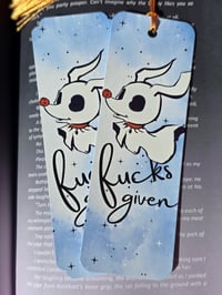 Image 6 of Zero f#cks Given | Zero | Nightmare Before Christmas | Bookmark | Tassel | Cardstock | Glossy | 2...