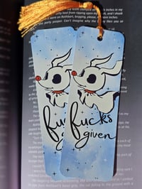 Image 7 of Zero f#cks Given | Zero | Nightmare Before Christmas | Bookmark | Tassel | Cardstock | Glossy | 2...