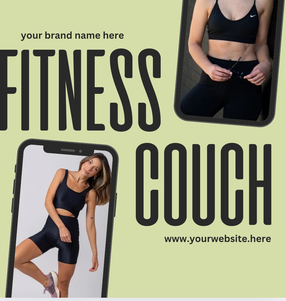 Image of Editable Fitness &Health Coach Instagram Templates | Personal Trainer Social Media Kit | Canva Coac