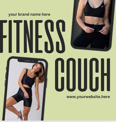 Image of Editable Fitness &Health Coach Instagram Templates | Personal Trainer Social Media Kit | Canva Coac
