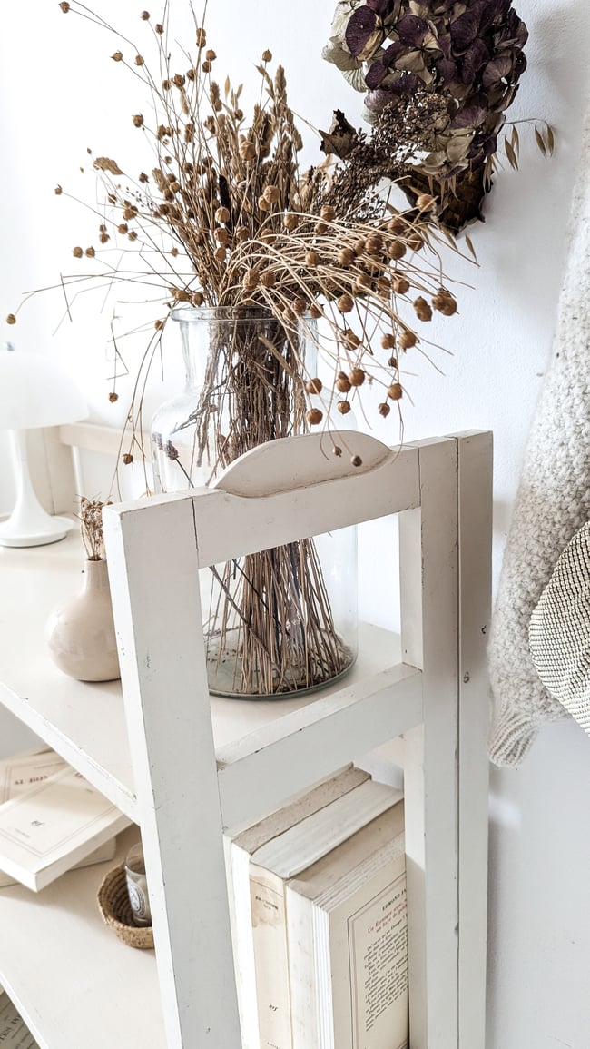 Étagère de bouquiniste crème 