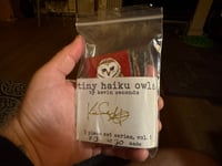 Image 1 of Kevin Seconds - Tiny Haiku Owls / 3-Piece Micro Art Set Series, Vol. 1 / #3 of 30 