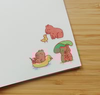 Image 3 of Capy Summer- Feuille sticker