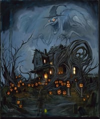 "Salem Witch House By The Cemetery 2" - Art Print