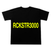 RCKSTR3000 YELLOW TEXT 03 TEE BLACK