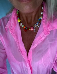 Beaded charm necklace 