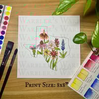Image 1 of Texas Native Wildflowers Watercolor Giclée Print